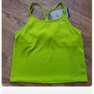 Nike Dri-FIT Youth Girls Indy Tank Top Sports Bra XL Bright Cactus